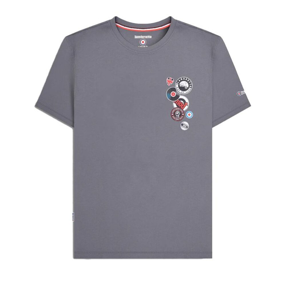 Lambretta Mens Button T-Shirt / Iron